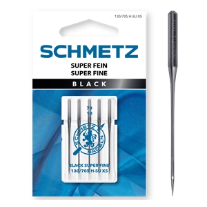 Schmetz "Black Super Fine" 130/705 H-SU XS 70/10 5-pack