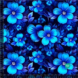 Skinande Blå Blomster 2