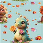 Dino blossom blå