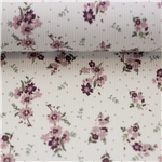 Lila Flowers Ribbad Jersey