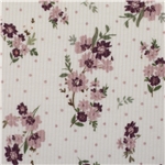 Lila Flowers Ribbad Jersey